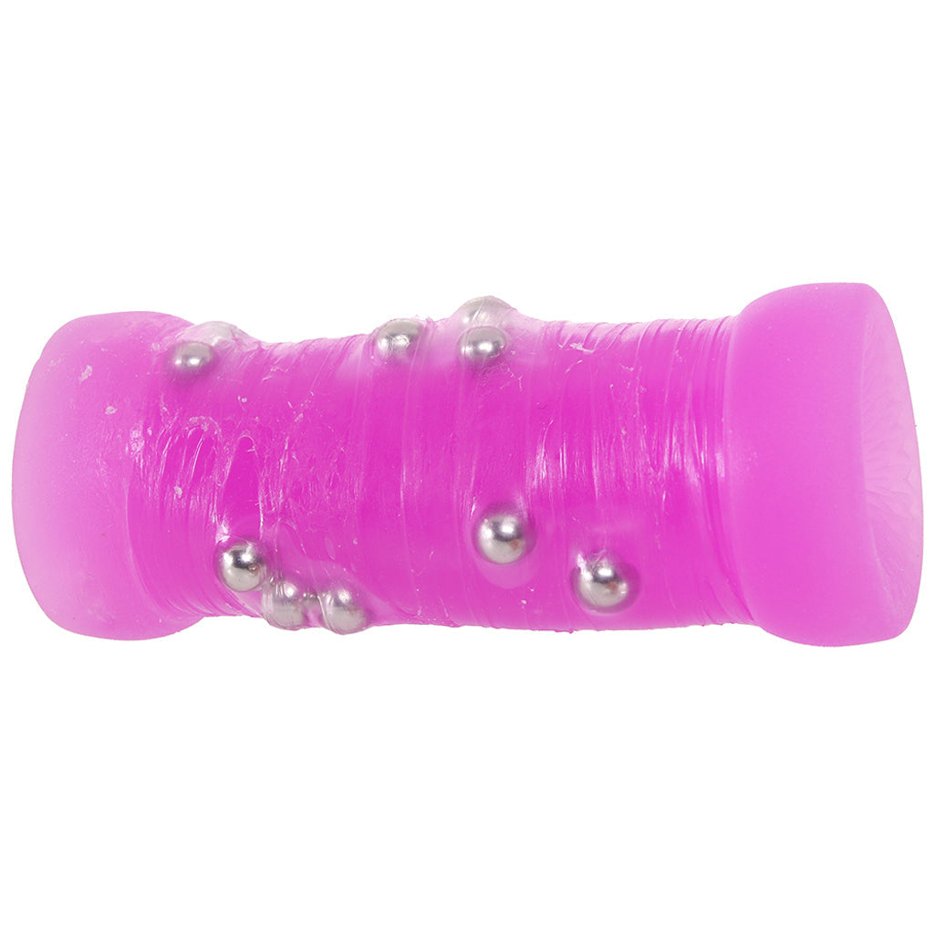 CalExotics Pop Sock! Beaded Stroker in Purple - Male Masturbators - HoneyHugs Canada (View 3)