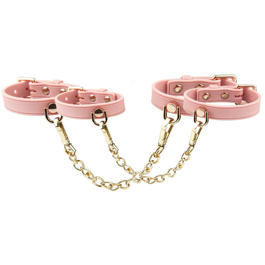 Temptasia Ardor Silicone Wrist & Ankle Restraint Set in Pin