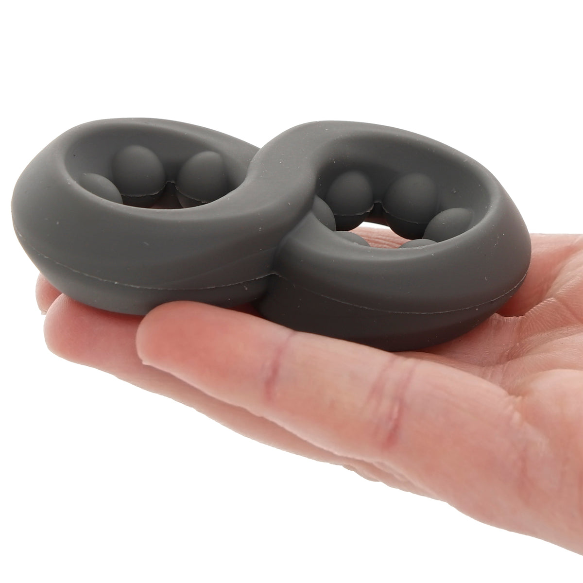 Alpha Liquid Silicone Beaded Crazy 8 Ring
