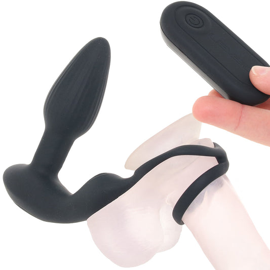 Shots Toys LEVELZ Dual Vibrating Ring and Rotating Plug - Vibrators - HoneyHugs Canada (View 2)