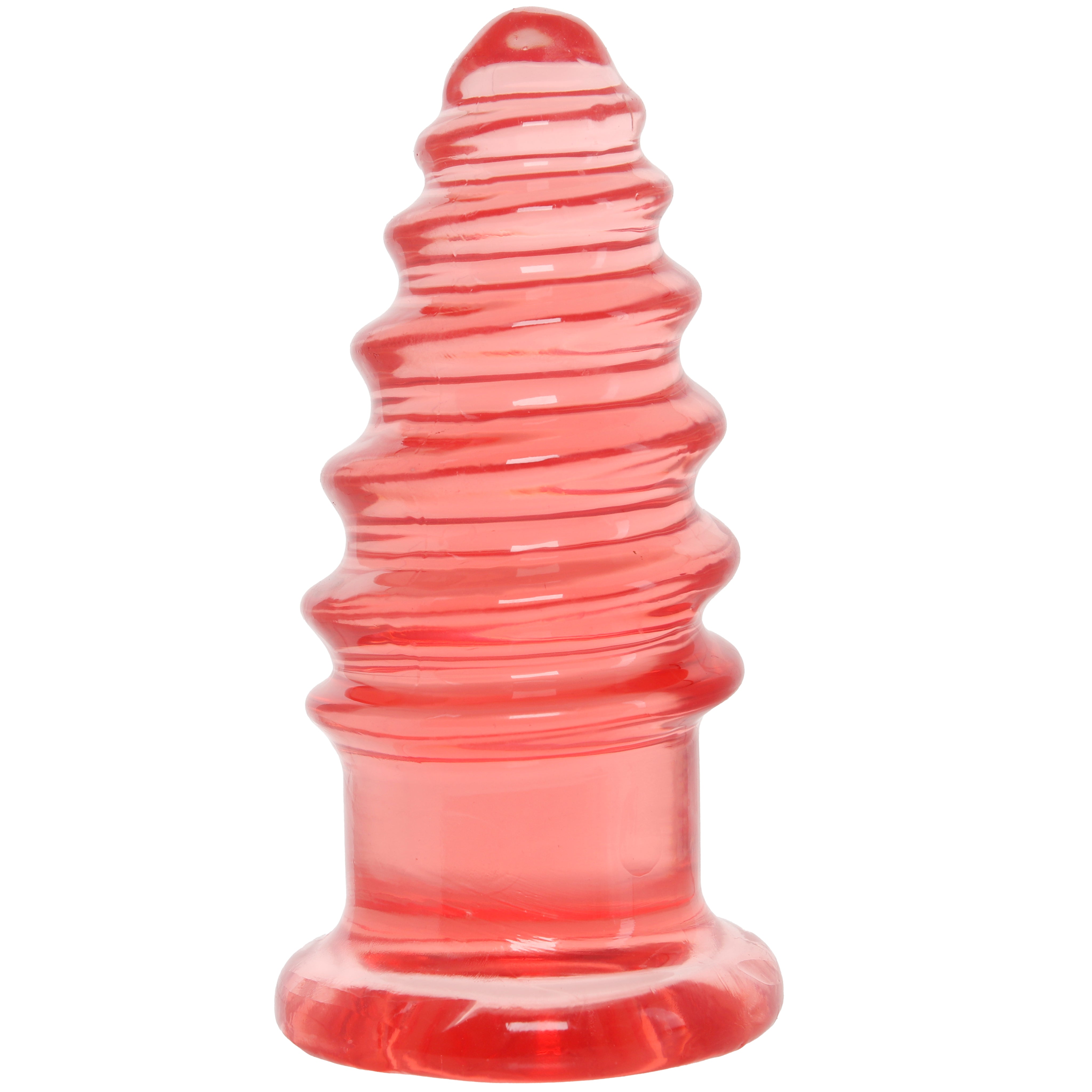 Crystal Jellies 5 Inch Anal Twist Butt Plug in Pink