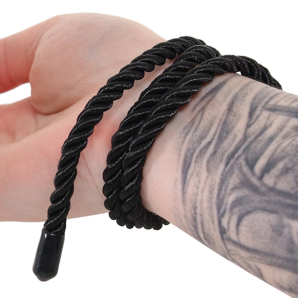 Ouch! Luxury Black Bondage Rope - 32.8ft (10m) - Soft, Strong & Seductive Play