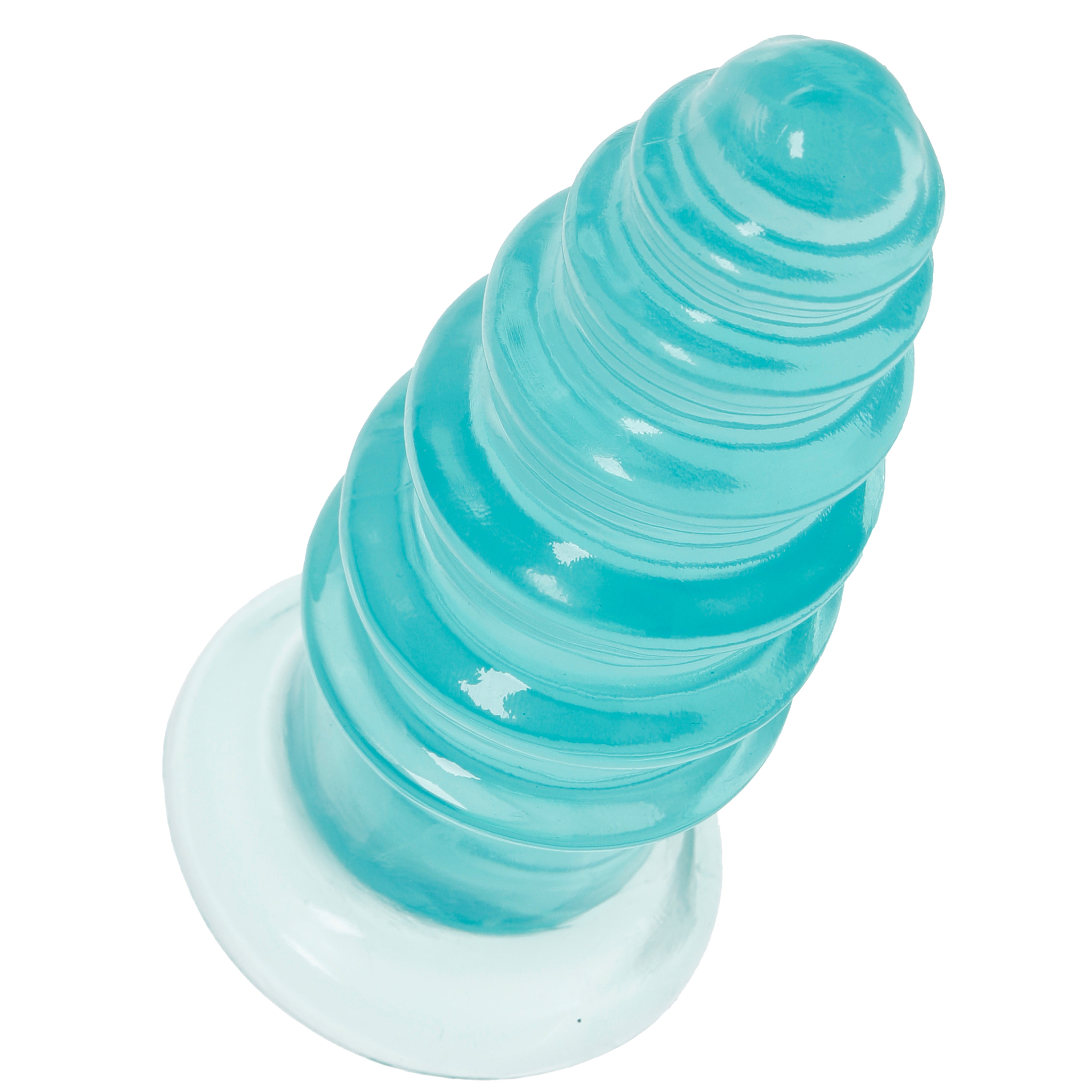 Crystal Jellies 6 Inch Anal Twist Butt Plug in Teal