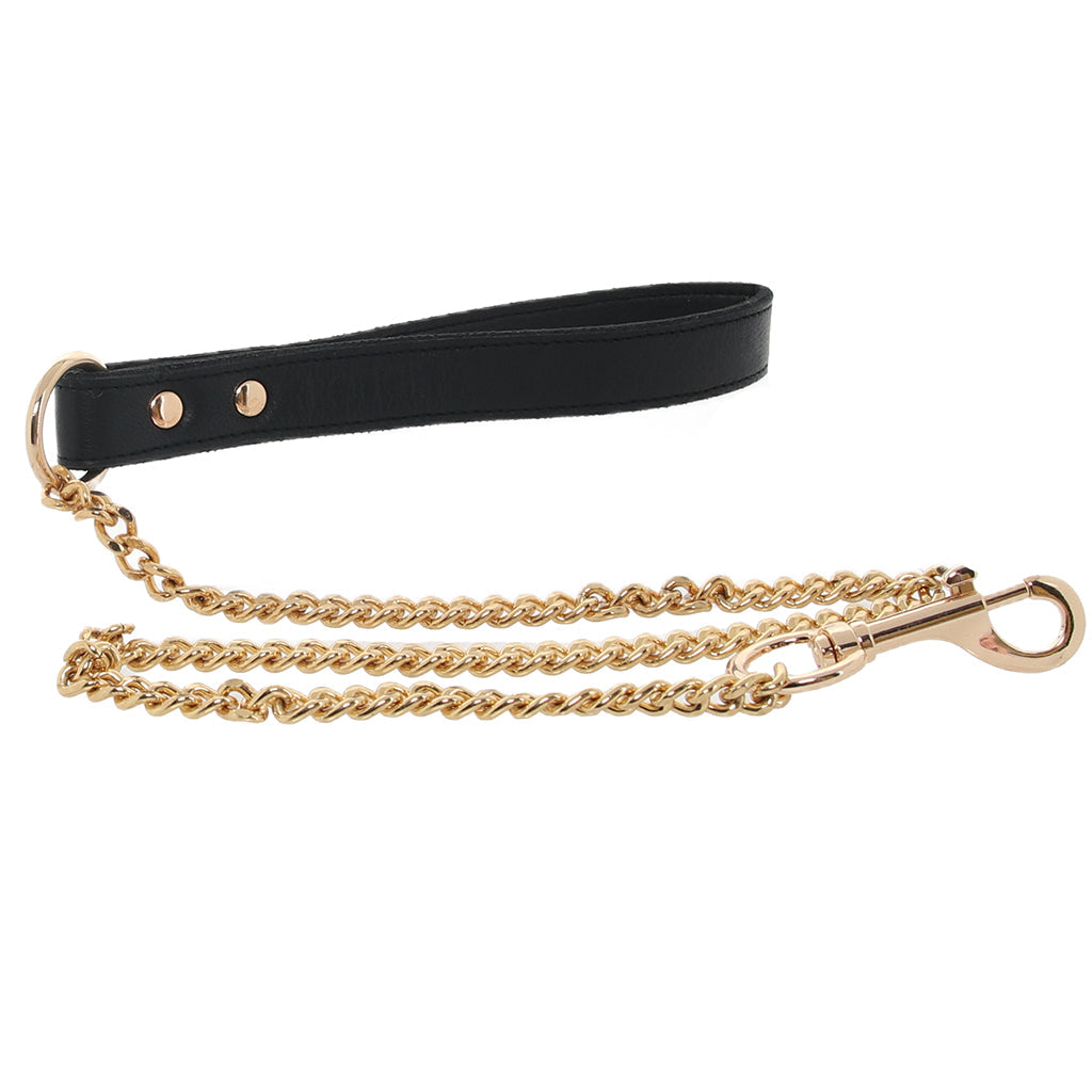 Leather Dog Lead Chain Leash