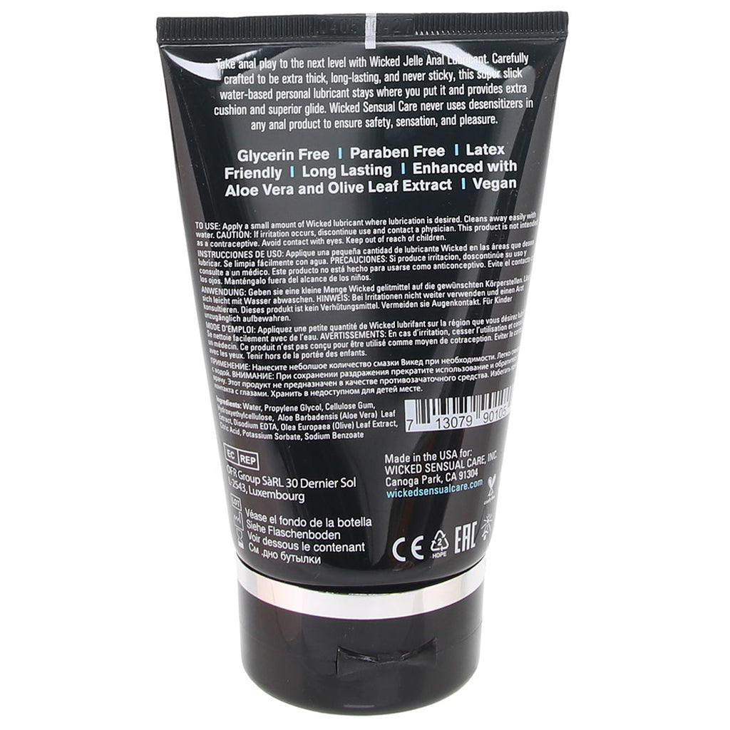 Wicked Jelle Water-Based Anal Lube – Luxurious, Thick & Aloe-Enriched