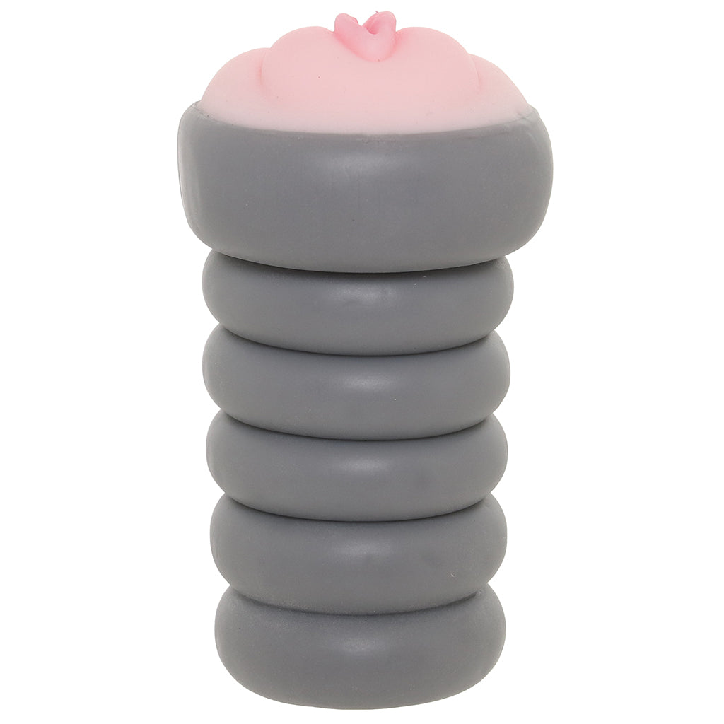 Ribbed Gripper Tight Pussy Stroker in Light
