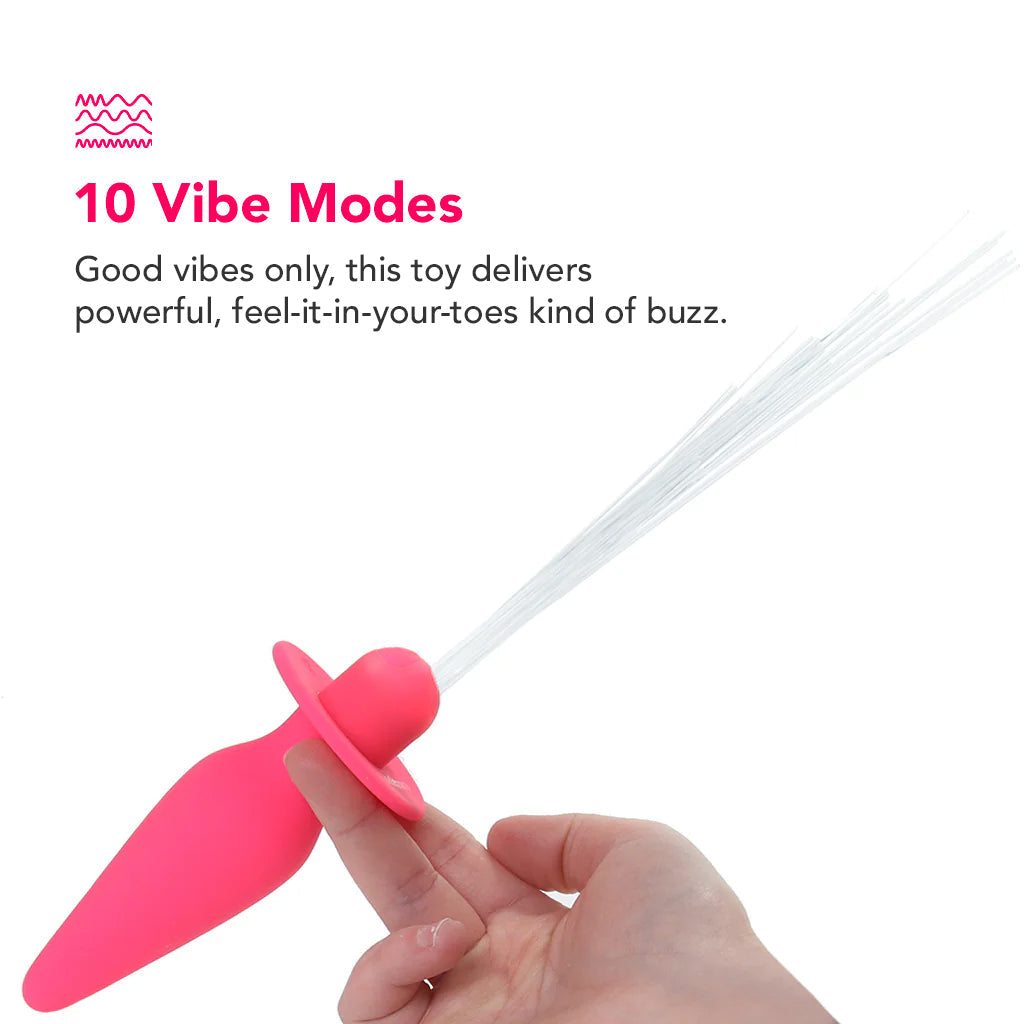 CalExotics Southern Lights Vibrating Butt Plug in Pink - Vibrators - HoneyHugs Canada (View 4)