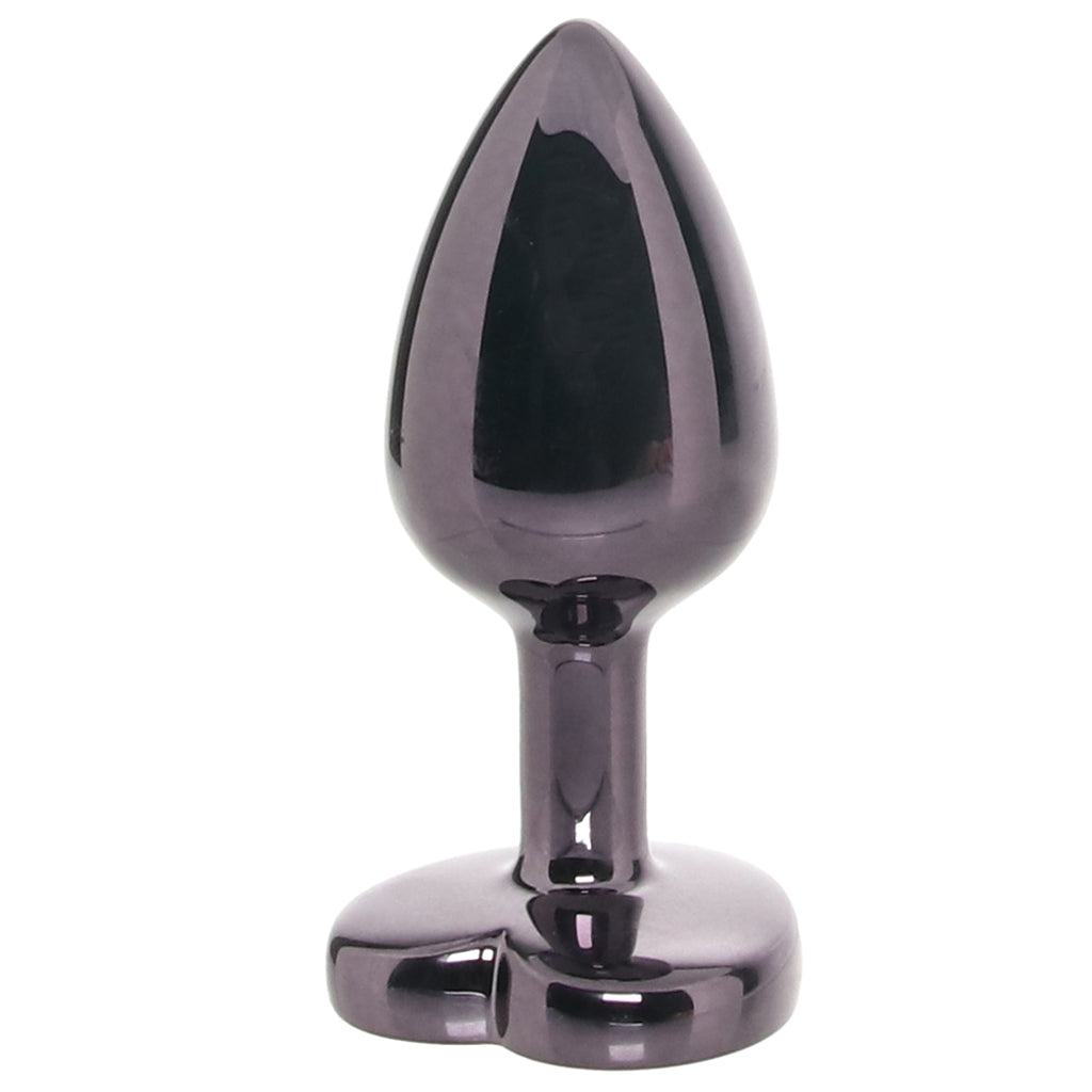 Jewel Black Diamond Heart Plug in Small