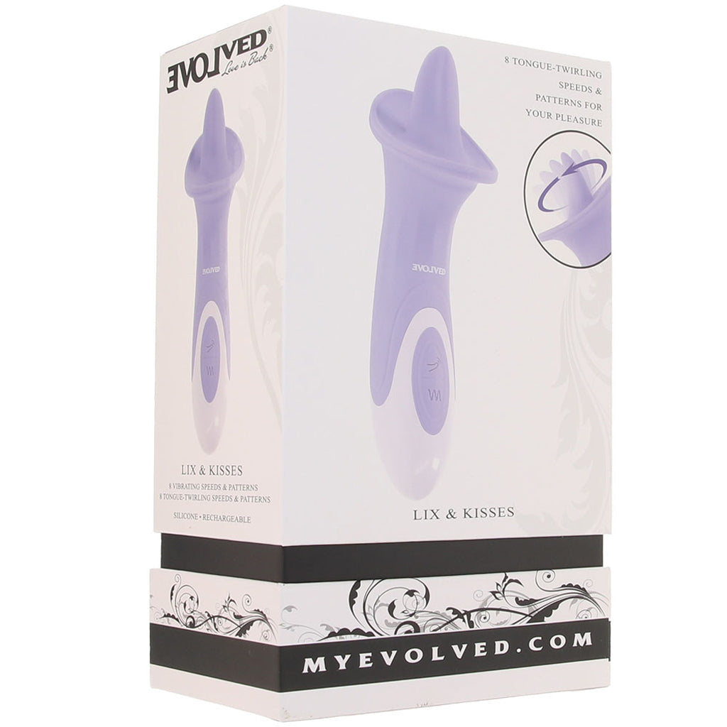 Evolved Novelties Lix & Kisses Tongue Twirling Vibe - Vibrators - HoneyHugs Canada (View 6)