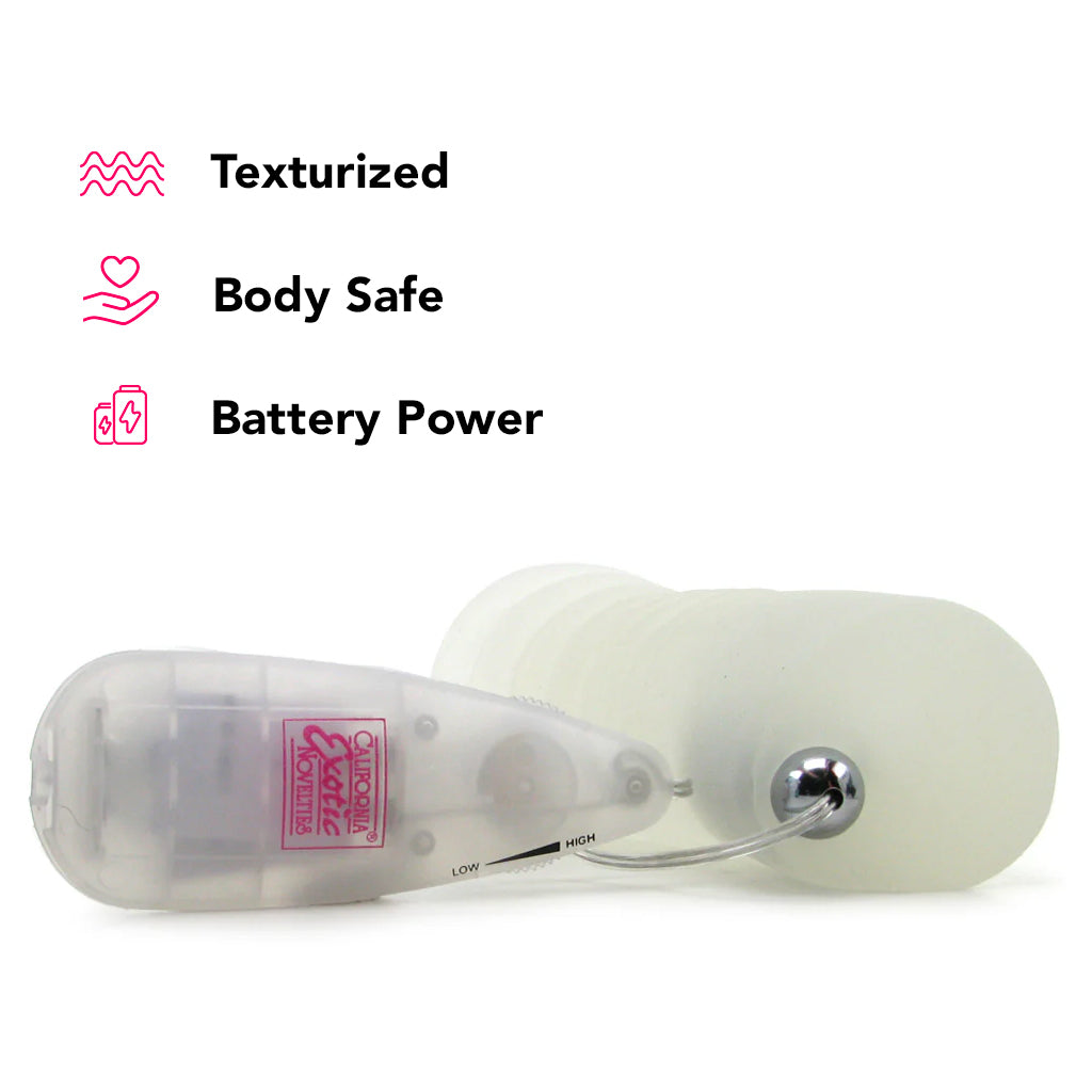 Sue Johanson's Royal Toy Line Vibrating Glow Super Head Honcho in White - Male Masturbators - HoneyHugs Canada (View 5)