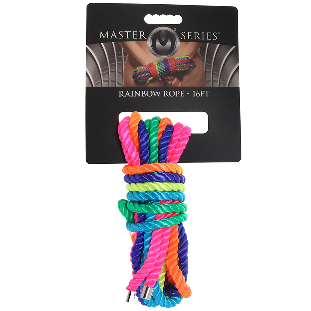Master Series Rainbow Rope 16': Luxurious Silky Shibari & Kinbaku Restraint