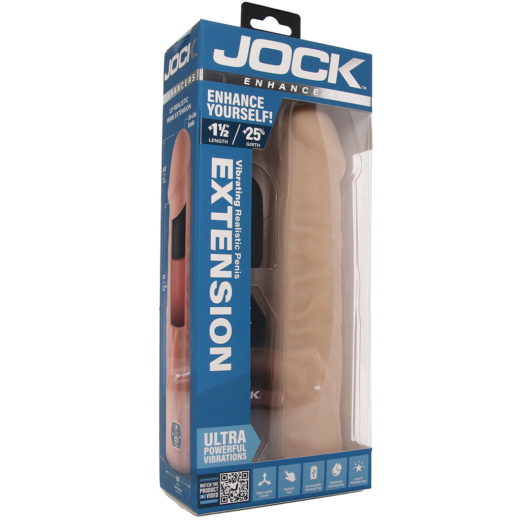 XR Brands Jock Vibrating Realistic Penis Extender in Light - Vibrators - HoneyHugs Canada (View 9)