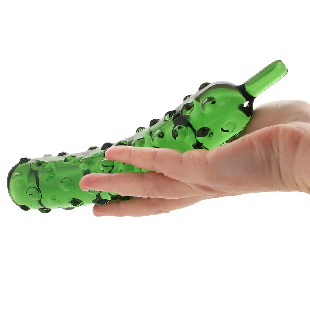 gläs Caressing Cucumber Glass Dildo