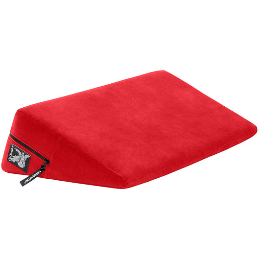 Liberator Wedge Sex Pillow - Velvet Red Luxury for Enhanced Intimacy