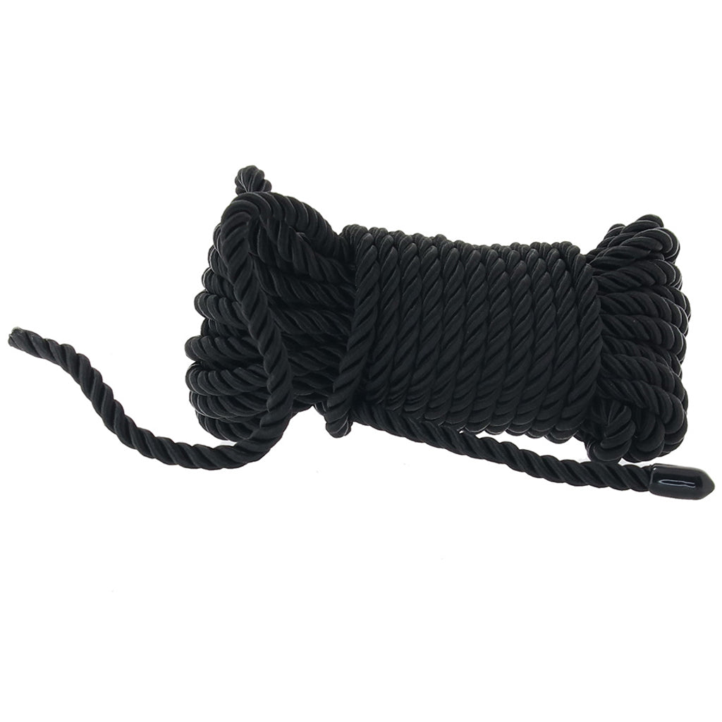 Bondage Couture Black Soft Poly Rope - 25ft Luxurious Restraint
