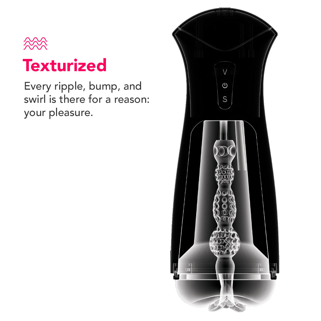 Pipedream Extreme Toyz PDX Elite F*ck-Gasm Auto Suction Stroker in Light - Male Masturbators - HoneyHugs Canada (View 3)