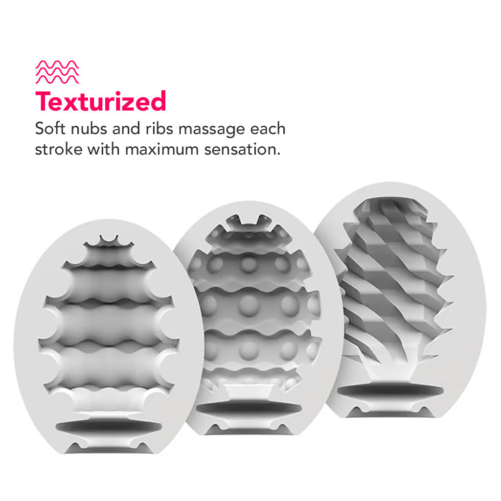 Satisfyer Riffle, Bubble, Fierce Masturbator Egg Set