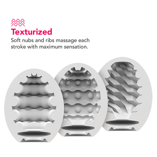 Satisfyer Riffle, Bubble, Fierce Masturbator Egg Set