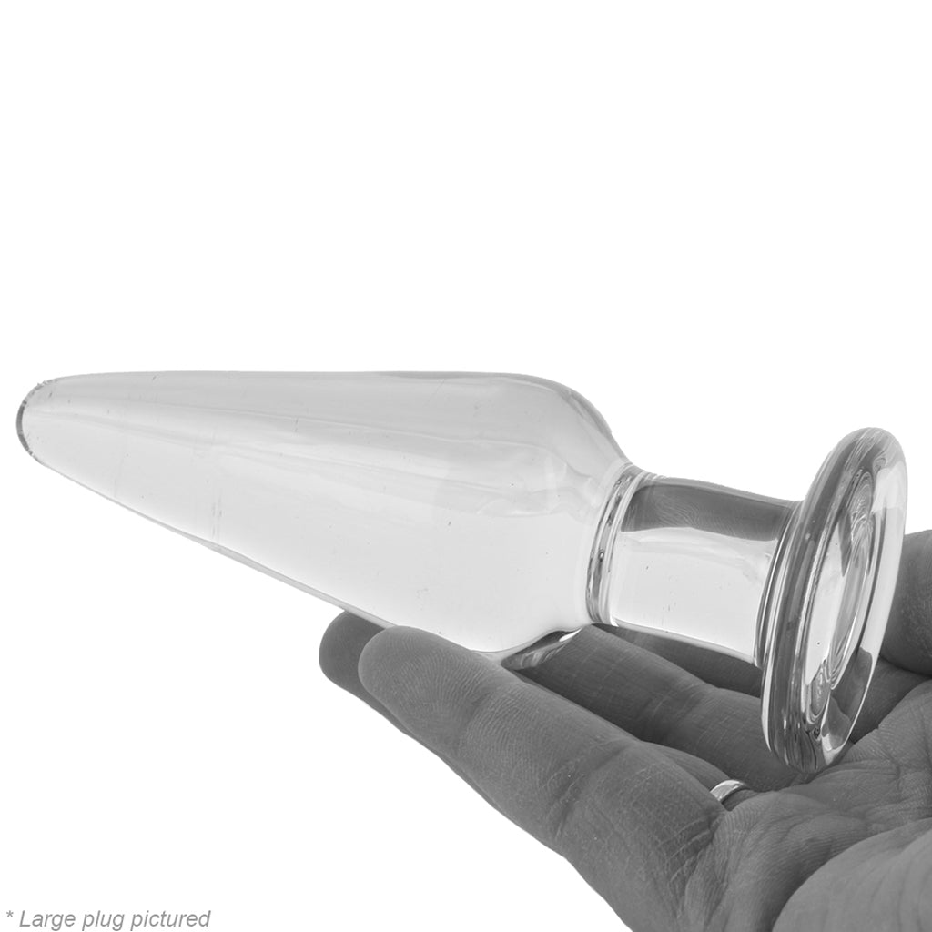 Exquisite Crystal Premium Glass Tapered Anal Training Kit - Clear | Smooth Progression