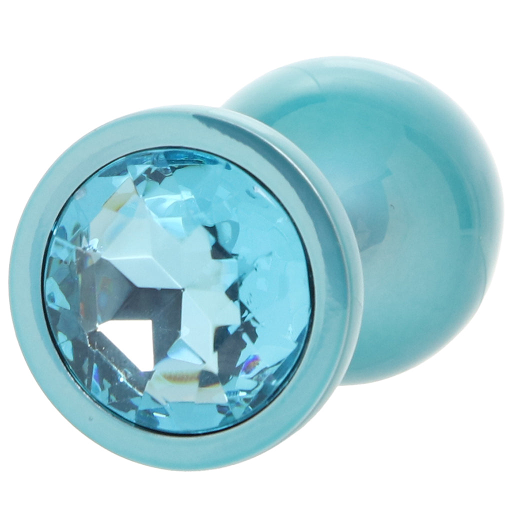 Rear Assets Medium Metal Butt Plug in Teal