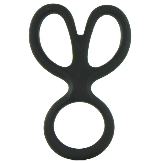 CalExotics Black Silicone Ball Spreader: Amplify Pleasure & Endurance