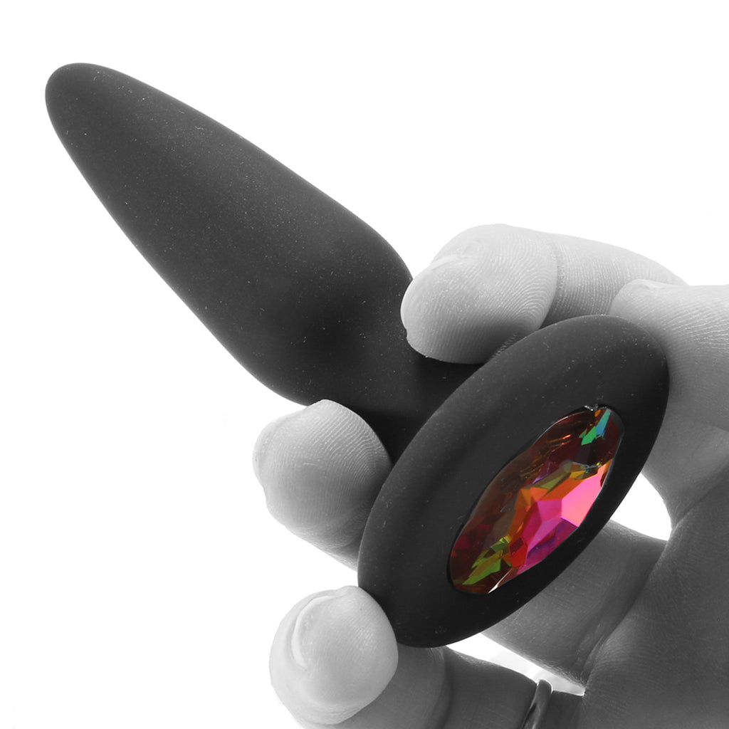 Glams Mini Rainbow Gem Silicone Butt Plug: Luxurious Anal Pleasure & Comfort