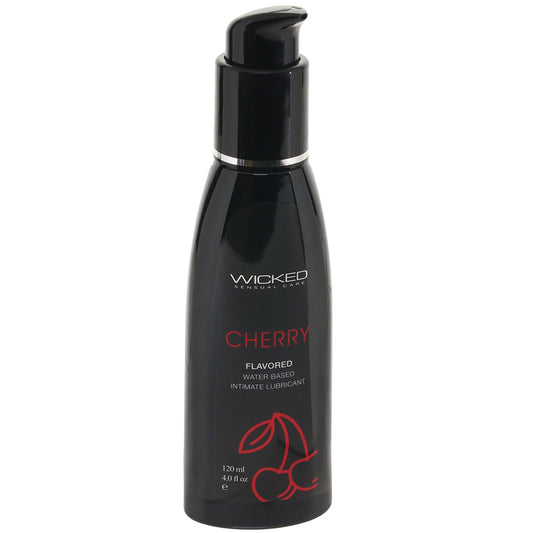 Aqua Lube Cherry Flavored Water-Based Lube - Edible, Vegan, Toy & Condom Safe