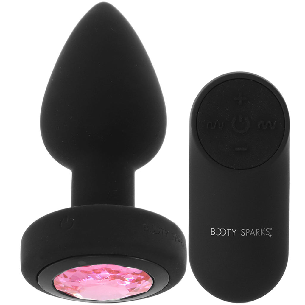Booty Sparks Booty Sparks Pink Gem Vibrating Anal Plug in Small - Vibrators - HoneyHugs Canada