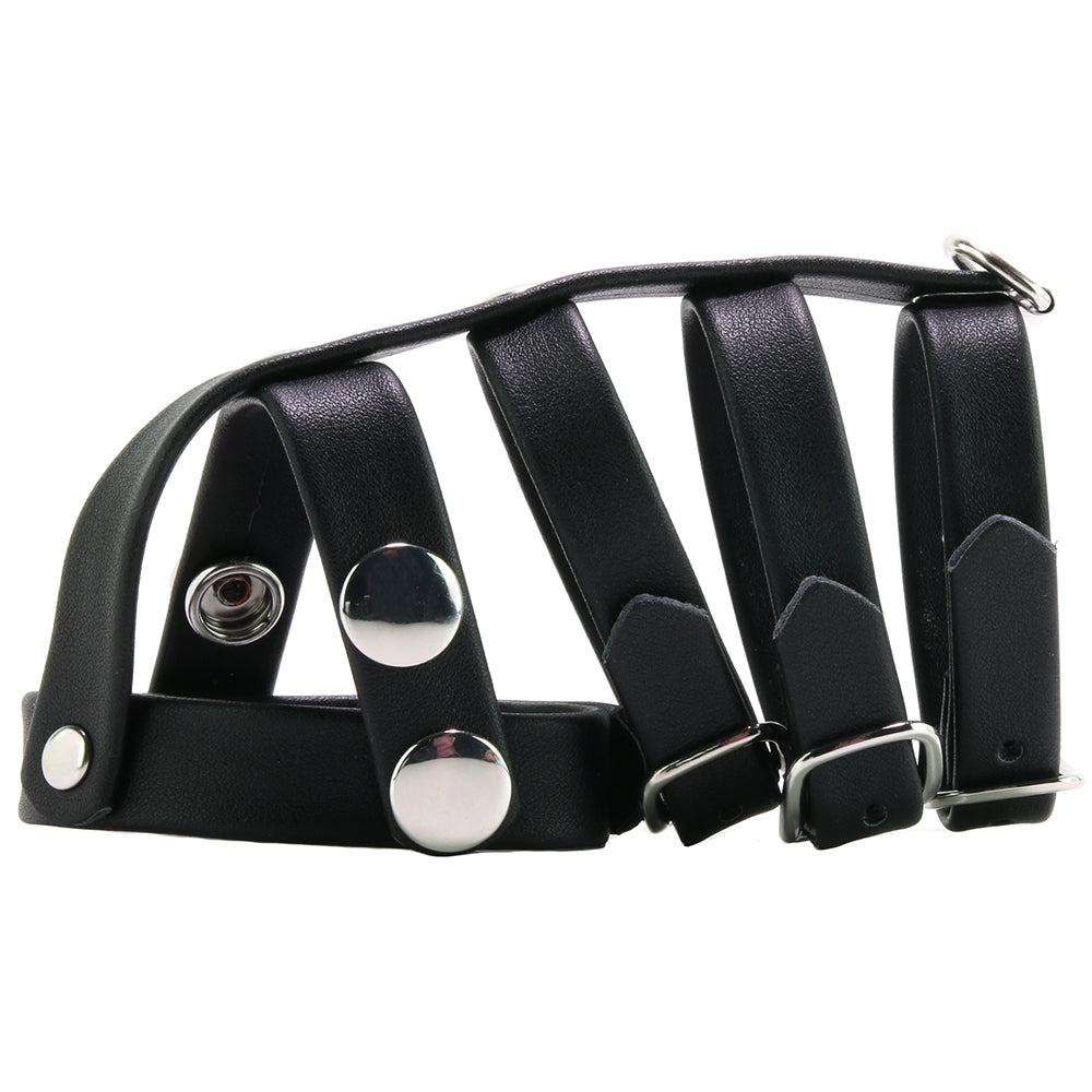 Unleash Control & Intense Pleasure: Blue Line Triple Cock & Ball Strap with Leash