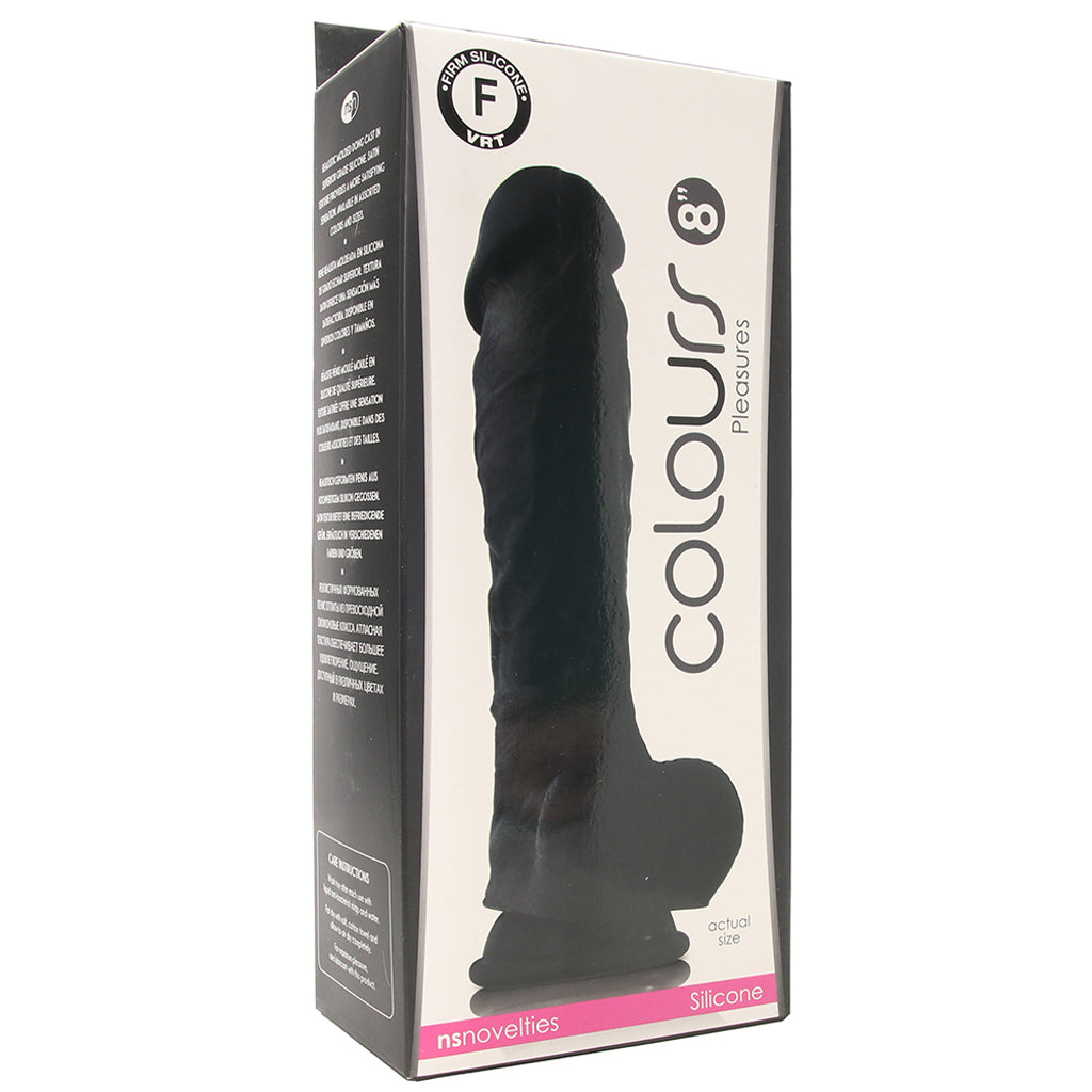 Large Silicone Colours Dildo in Black