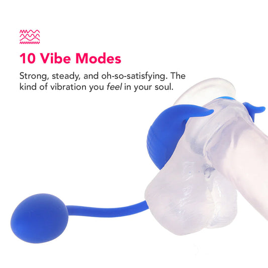 CalExotics Admiral Plug and Play Weighted Cock Ring - Vibrators - HoneyHugs Canada (View 2)