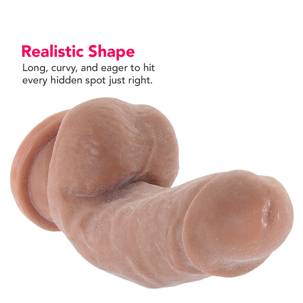Dr. Skin Plus 7 Inch Girthy Poseable Dildo in Mocha
