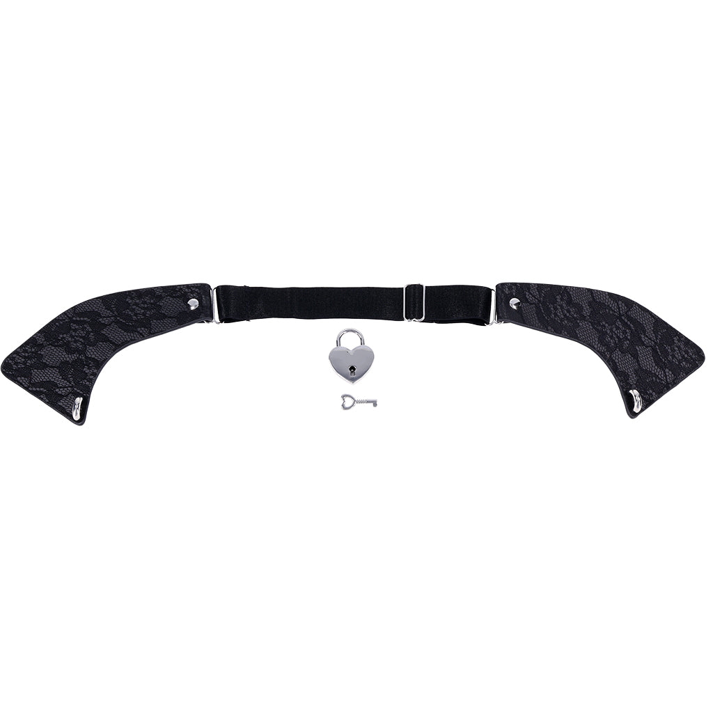S&M Heartbound Lace Day Collar: Lockable Elegance for Everyday Allure & Intimate Play