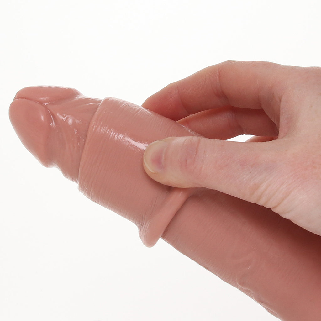 King Cock 6 Inch Slide-Skin Uncut Cock in Vanilla