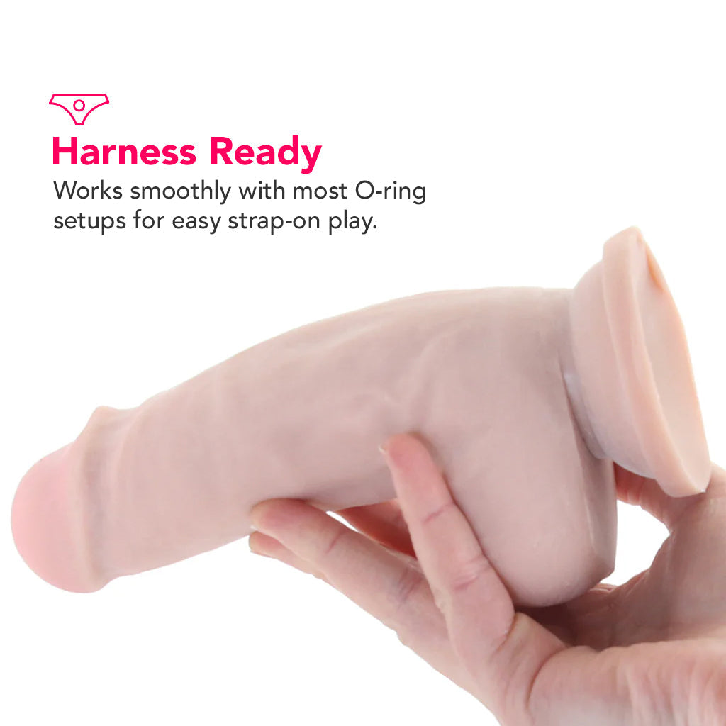 Dr. Skin Plus 7 Inch Girthy Poseable Dildo in Vanilla