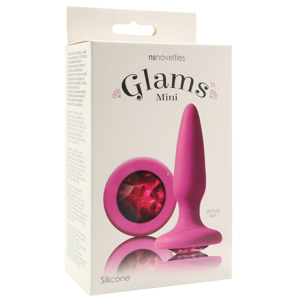 Glams Mini Pink Gem Silicone Butt Plug: Exquisite Comfort & Dazzling Style
