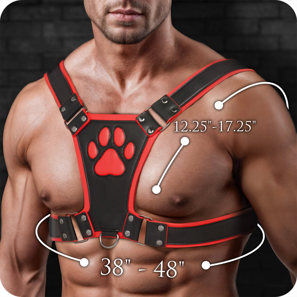 Master Series Alpha Pup Bulldog Harness in Red