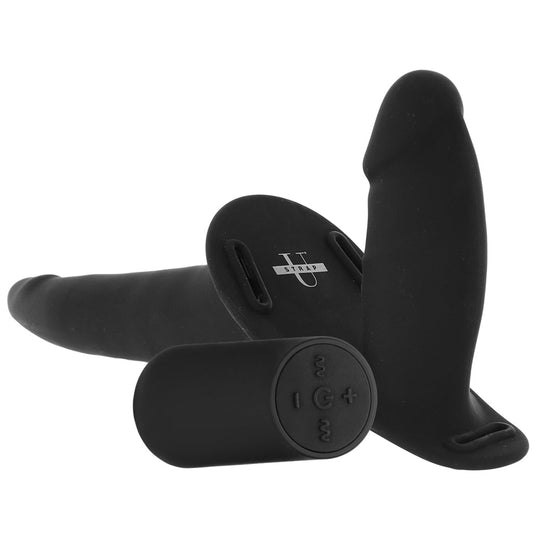 Strap U Strap U Power Pegger Beginner Vibrating Dildo & Harness - Vibrators - HoneyHugs Canada (View 2)
