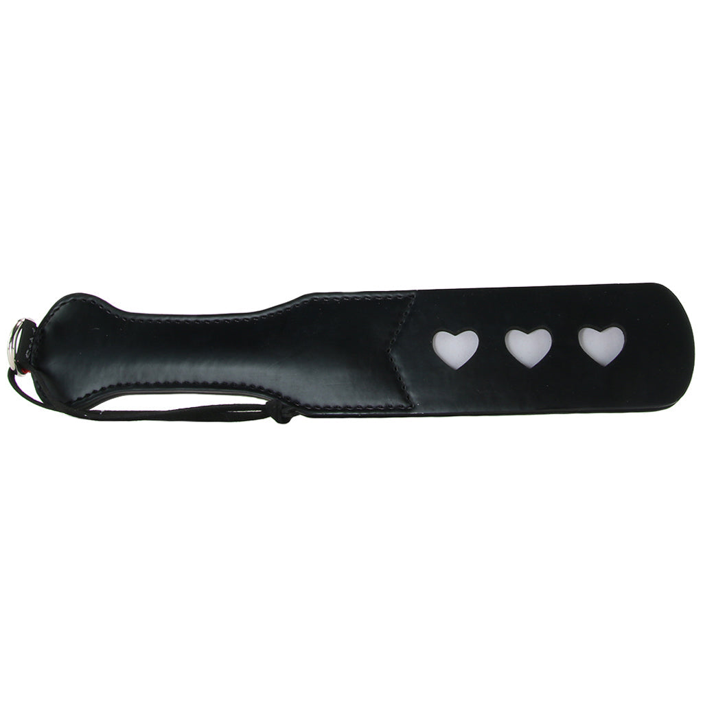 Sex & Mischief Heart Split Paddle: Precision & Passion in Vegan Leather
