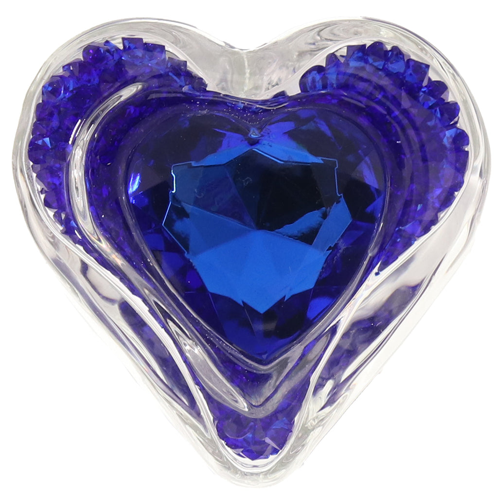 Oh My Gem Lustre Glass Butt Plug in Blue