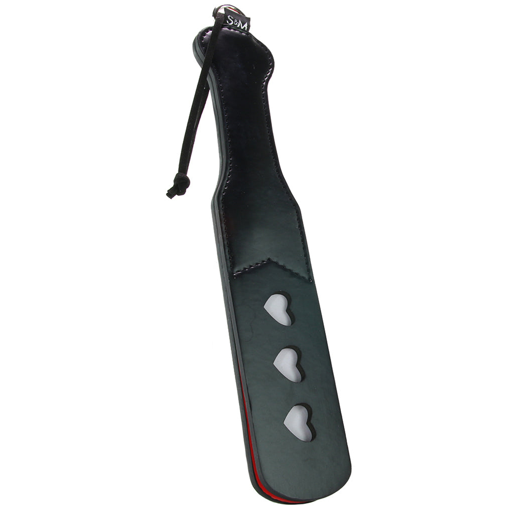 Sex & Mischief Heart Split Paddle: Precision & Passion in Vegan Leather