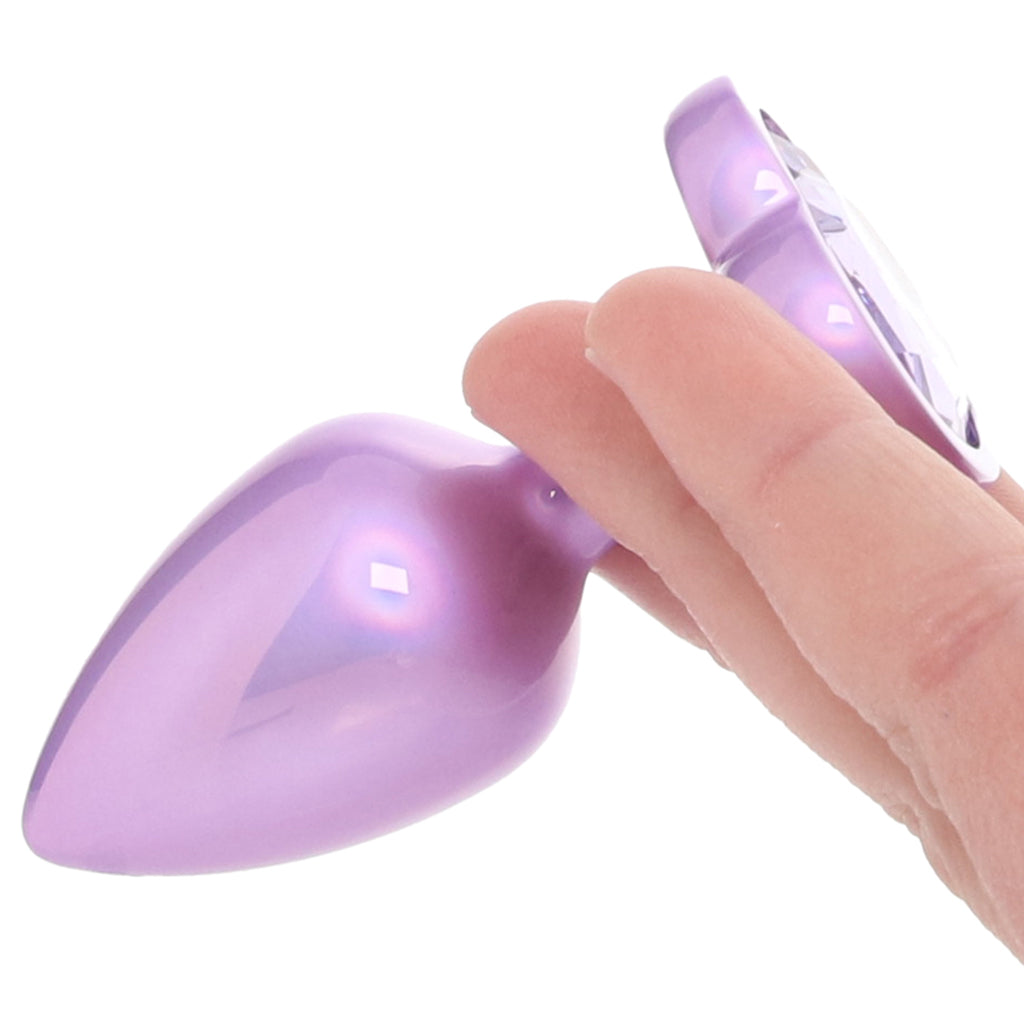 Jewel Amethyst Heart Plug in Small