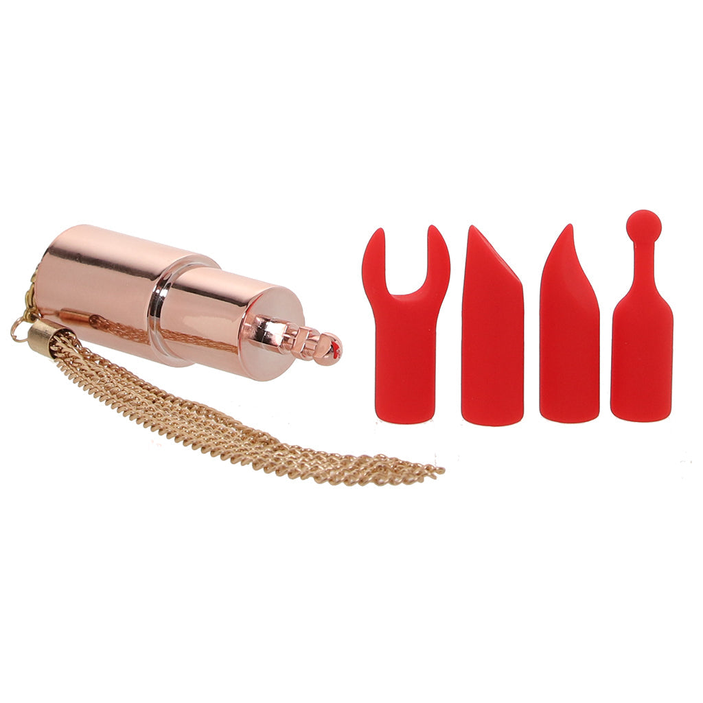Loveline Loveline Diamond Lipstick Vibe with Attachments - Vibrators - HoneyHugs Canada (View 3)