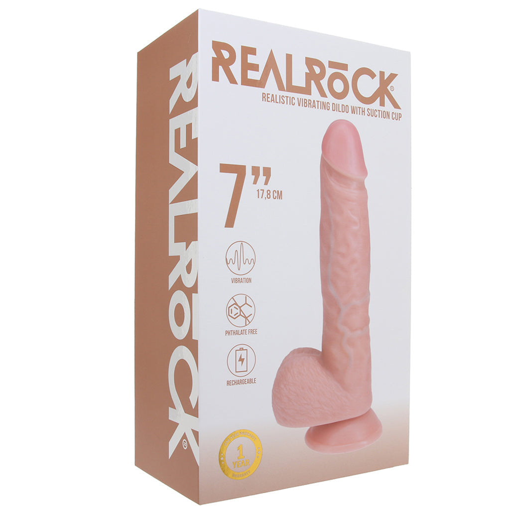 RealRock RealRock 7 Inch Vibrating Dildo in Light - Vibrators - HoneyHugs Canada (View 6)