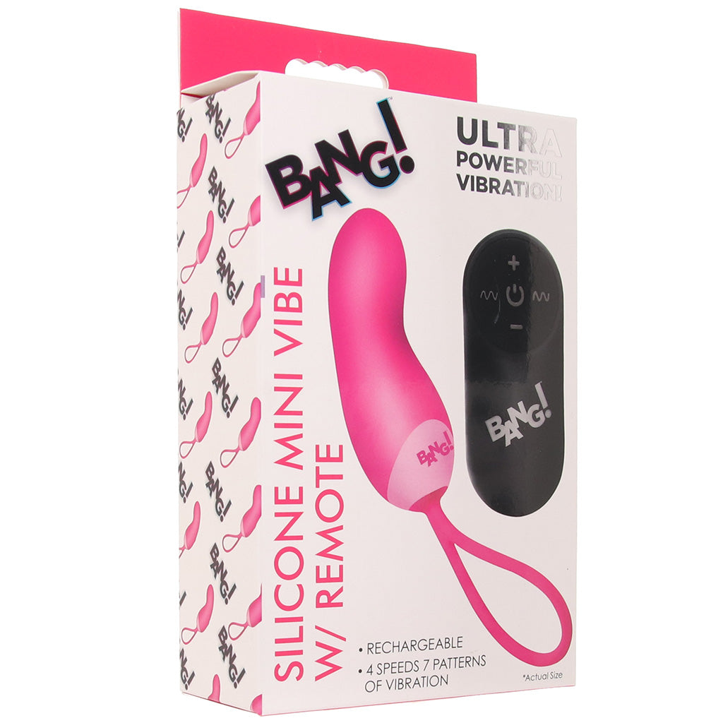 Bang! Bang! Silicone Mini Vibe with Remote in Pink - Vibrators - HoneyHugs Canada (View 9)
