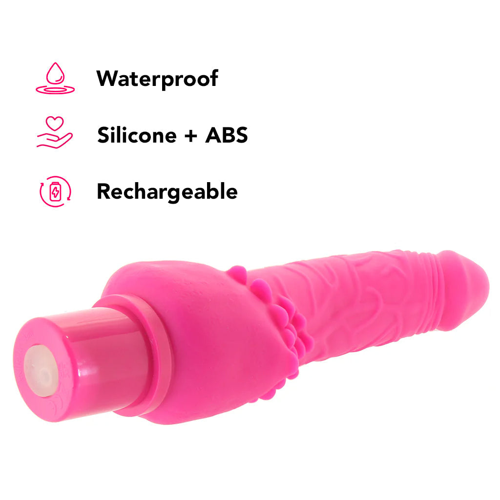 Power Stud Rechargeable Cliterrific Vibe in Pink