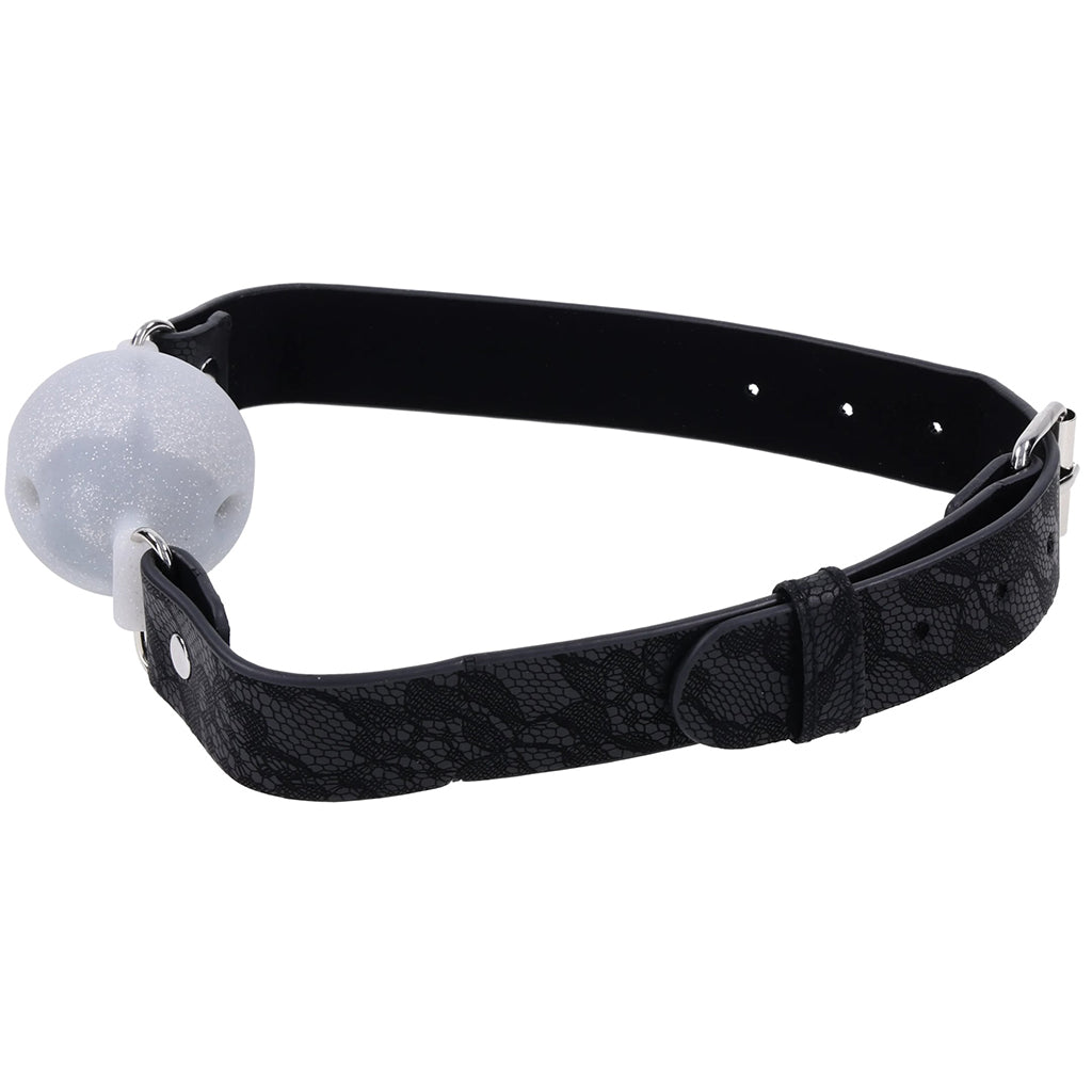Sex & Mischief Lace Silicone Ball Gag | Breathable Elegance for Sublime Control