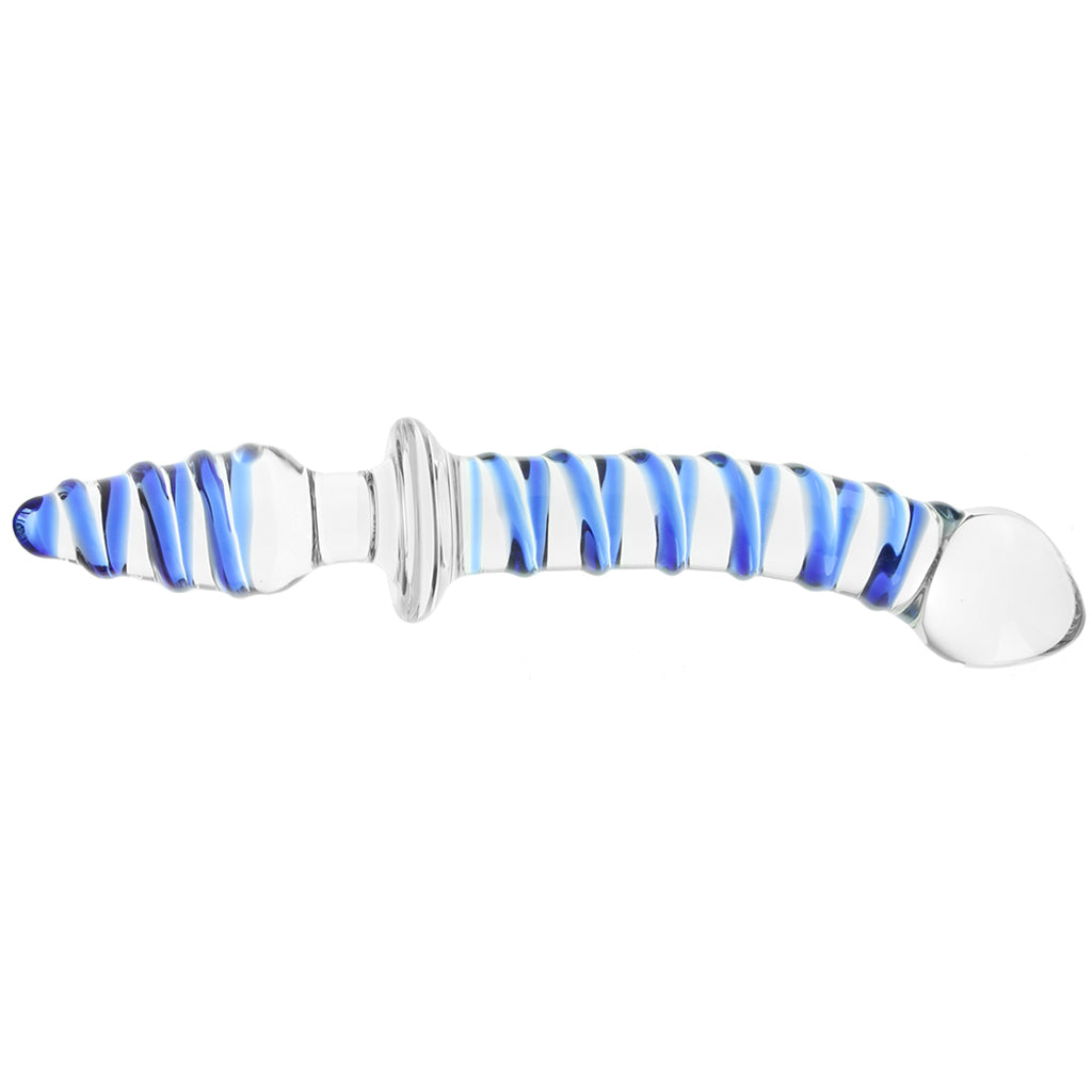 gläs Mr. Swirly: 10-Inch Double-Ended Swirl Glass Dildo & Butt Plug for G-Spot & Prostate