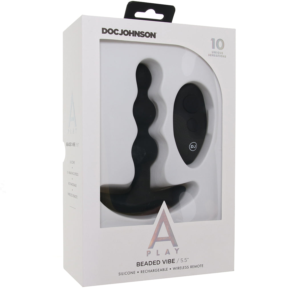 A-Play Beaded 5.5 Inch Anal Vibe in Black
