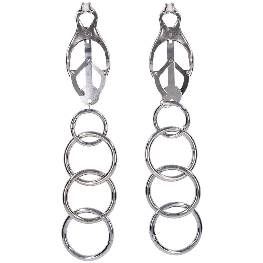 Edge Tuggable Clover Clamps: Dynamic Nipple Play for Progressive Sensation